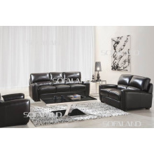 Современный удобный кожаный диван (645)